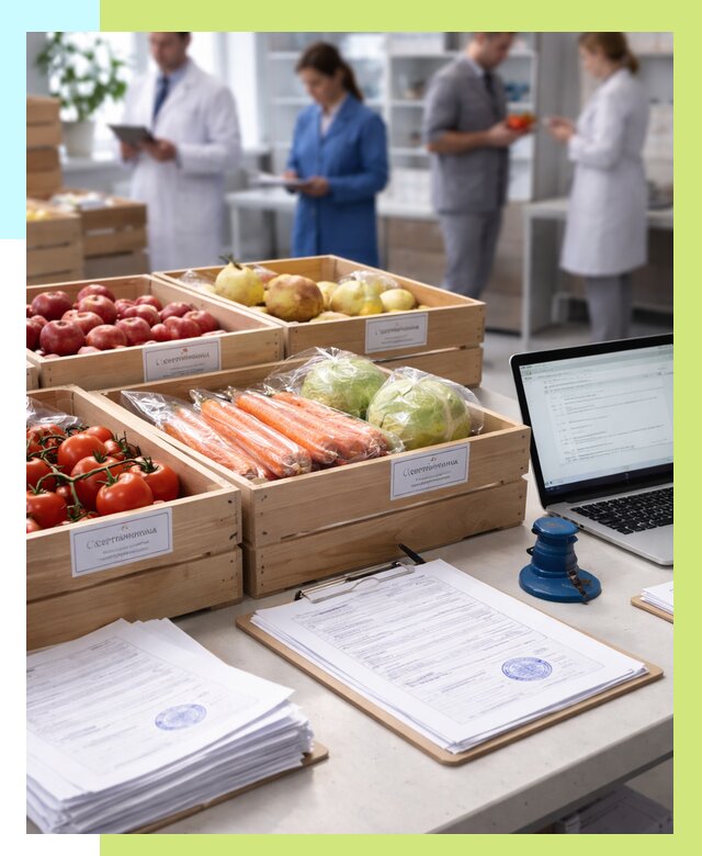 Сертификация овощей и фруктов в Устях-Лабинске от 8684 р. | Алешин-Улб