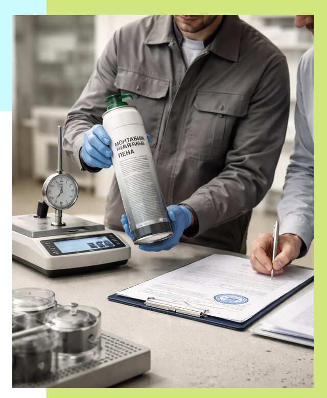 Сертификация монтажной пены в Устях-Лабинске от 15324 р. | Алешин-Улб