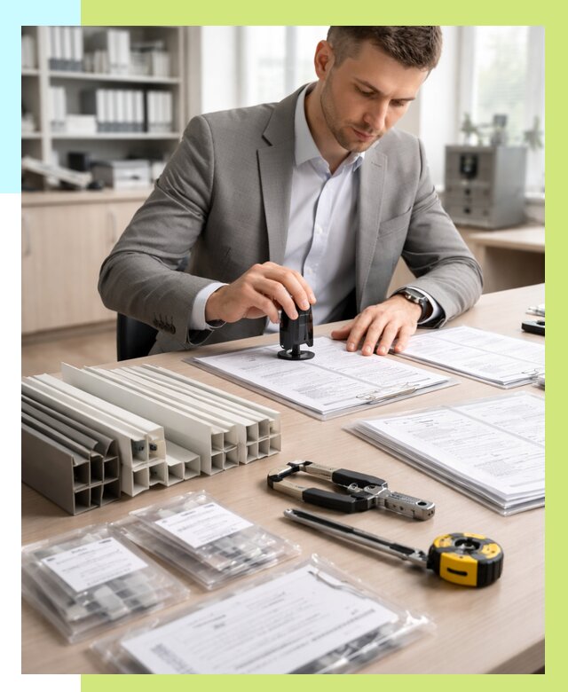 Сертификация ПВХ продукции в Устях-Лабинске от 8684 р., Алешин-Улб