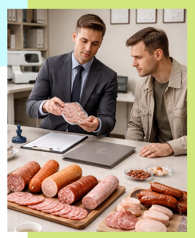 Сертификация колбасных изделий в Устях-Лабинске от 7662 р. | Алешин-Улб