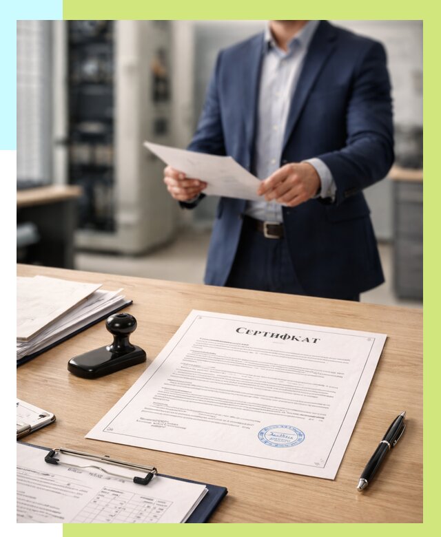 Сертификат на оборудование в Устях-Лабинске от 15324 р. | Алешин-Улб