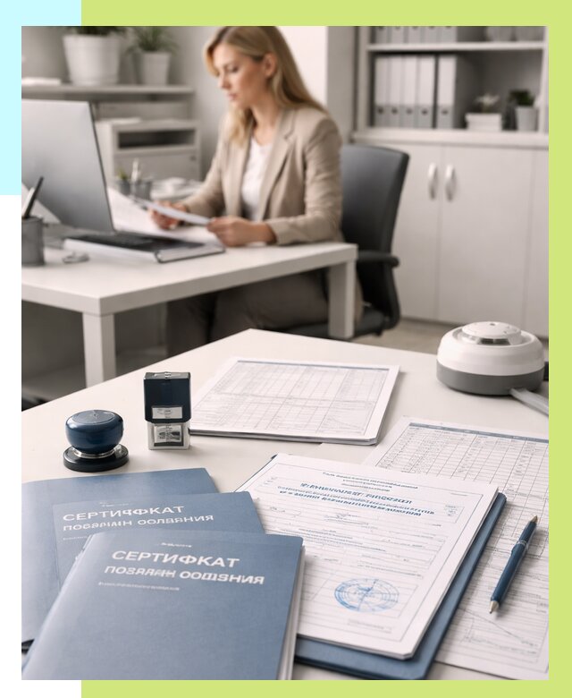 Сертификаты пожарной безопасности в Устях-Лабинске от 15324 р. | Алешин-Улб