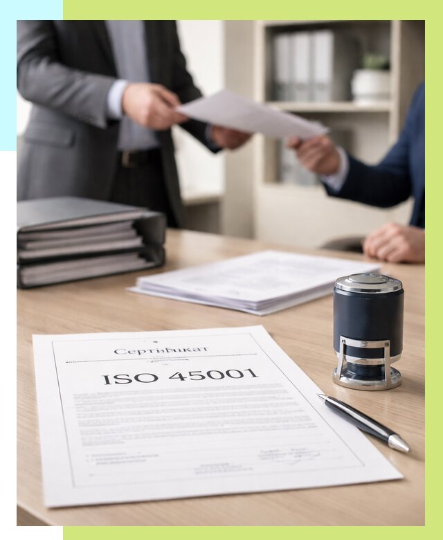 Сертификат ISO 45001 в Устях-Лабинске под ключ от 45972 р. | Алешин-Улб